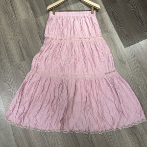 Fashion Nova Pink Maxi Flowy Skirt – Size Medium